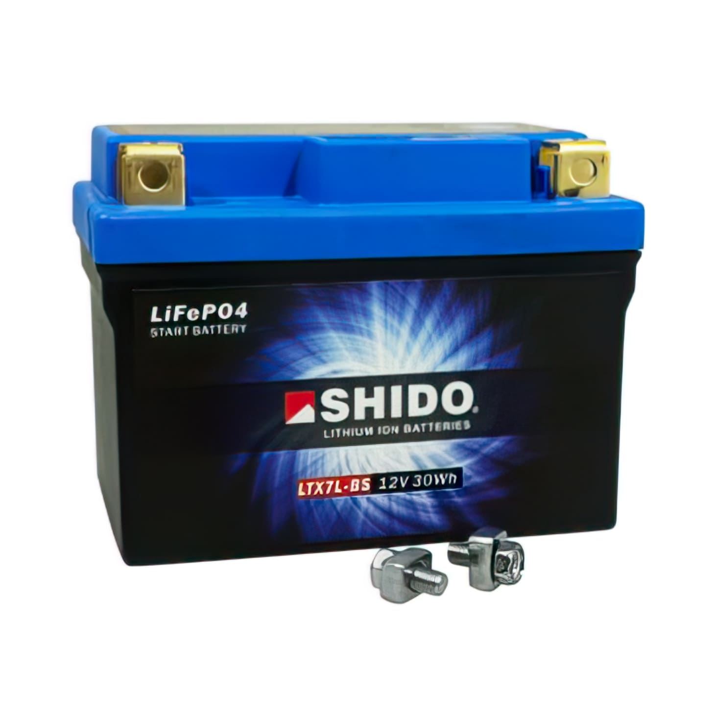 SHIDO-160282 Batteria Shido 12V 2,4 Ah LTX7L-BS Lithium Ion pronto per l'installazione