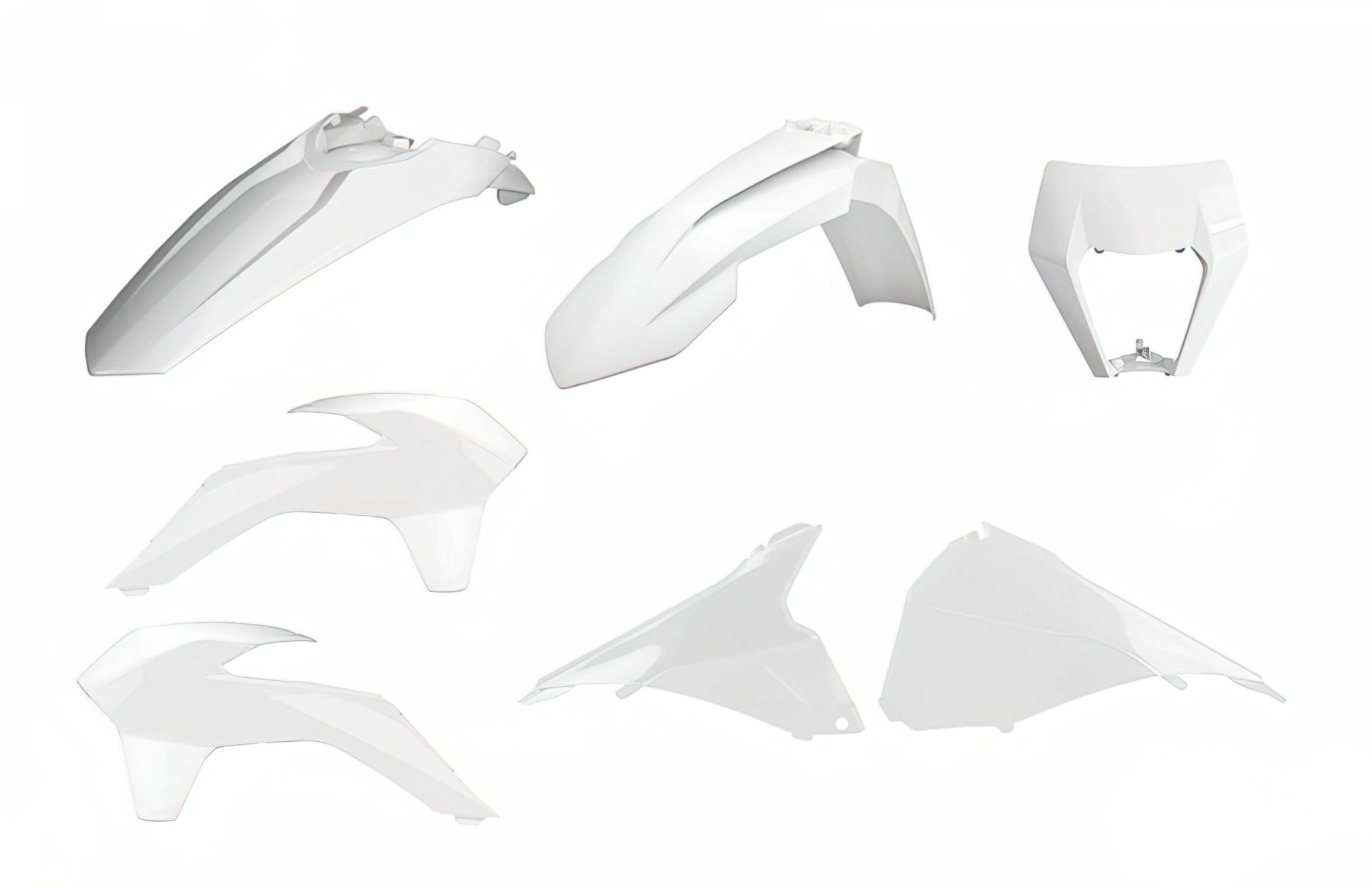 POL-90879 White Polisport Restyle Enduro Fairing Kit KTM EXC / EXC-F