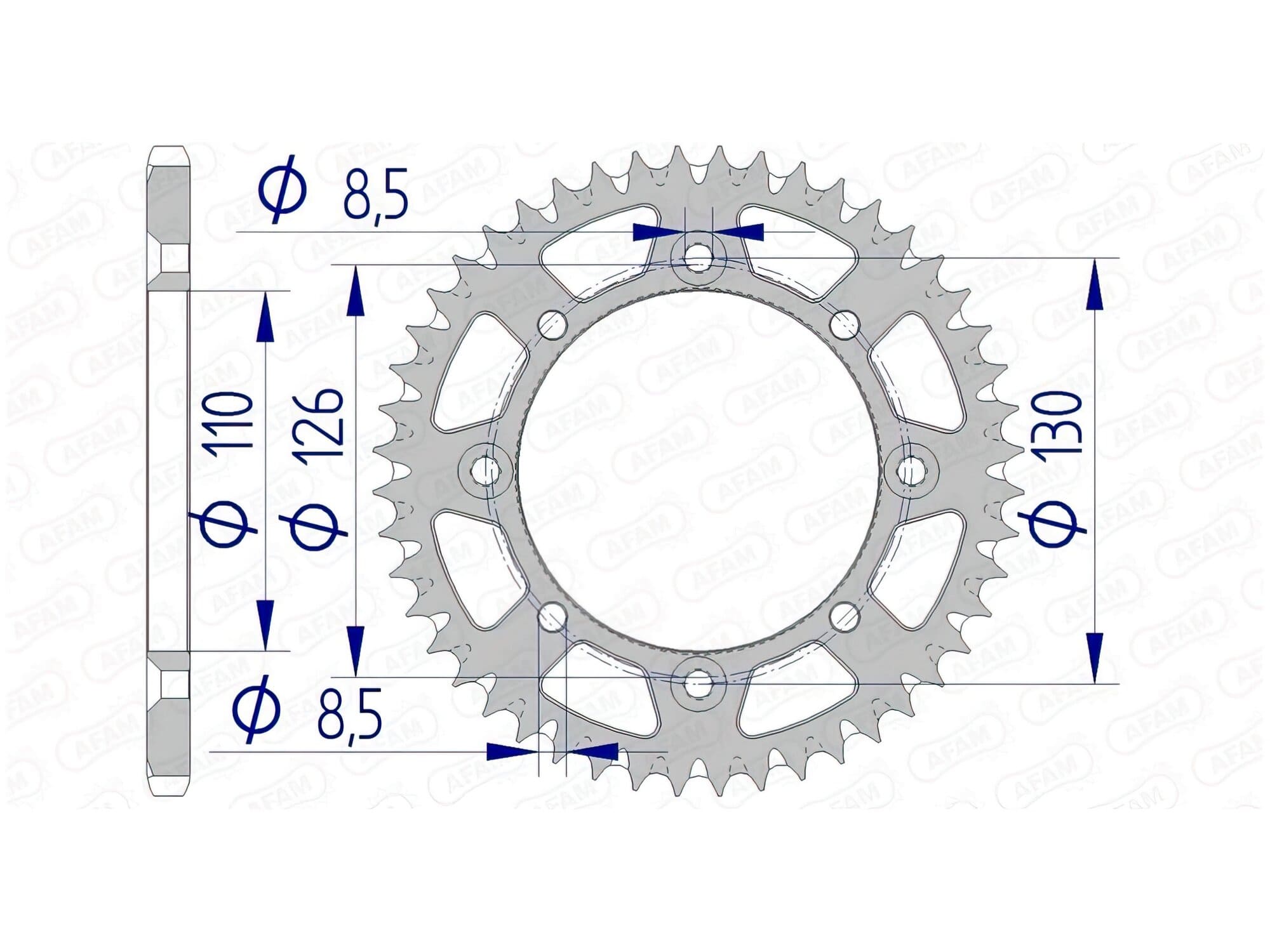 1074598002 Corona Afam 420 alluminio Z47 KX 65