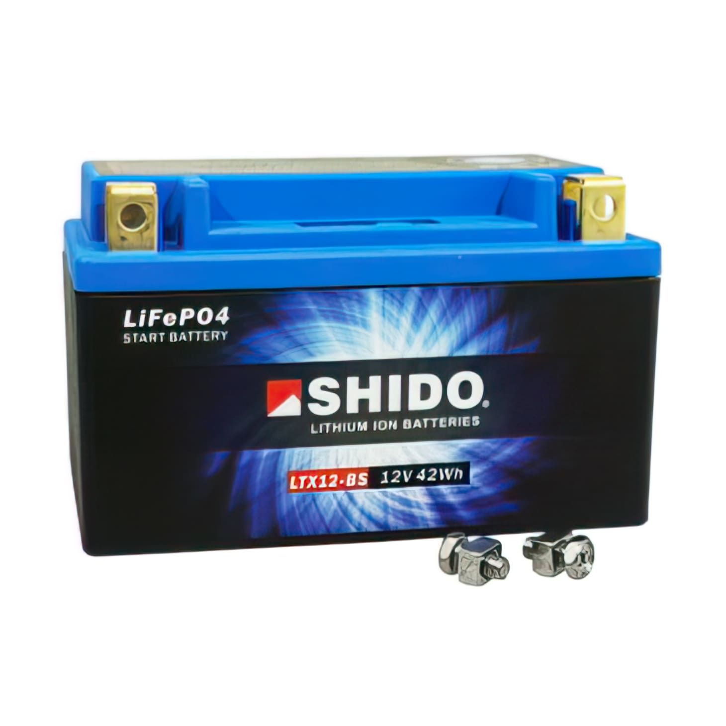 SHIDO-160284 Batteria Shido 12V 4 Ah LTX12-BS Lithium Ion pronto per l'installazione