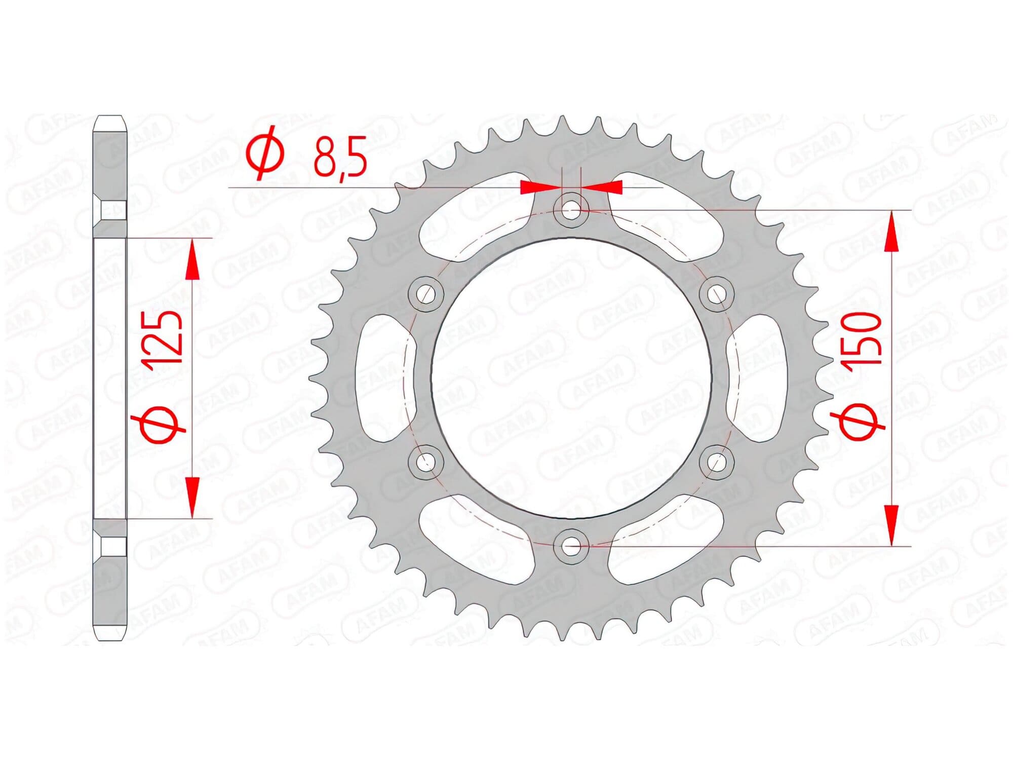 1074717008 Crown Afam steel Z48 KTM / Husqvarna