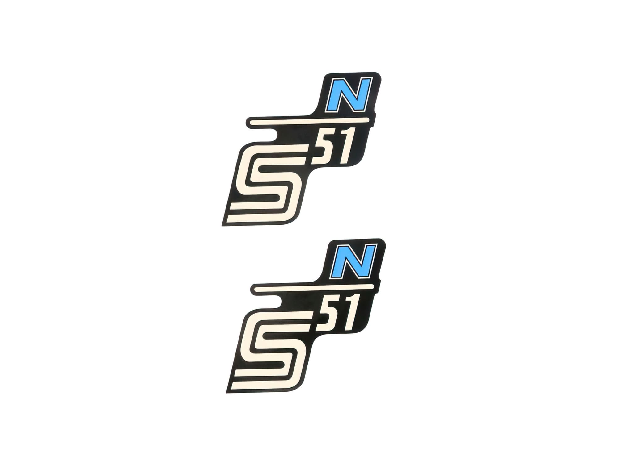 MOF-42005 Sticker S51N black - blue 2 pcs. Simson S51N