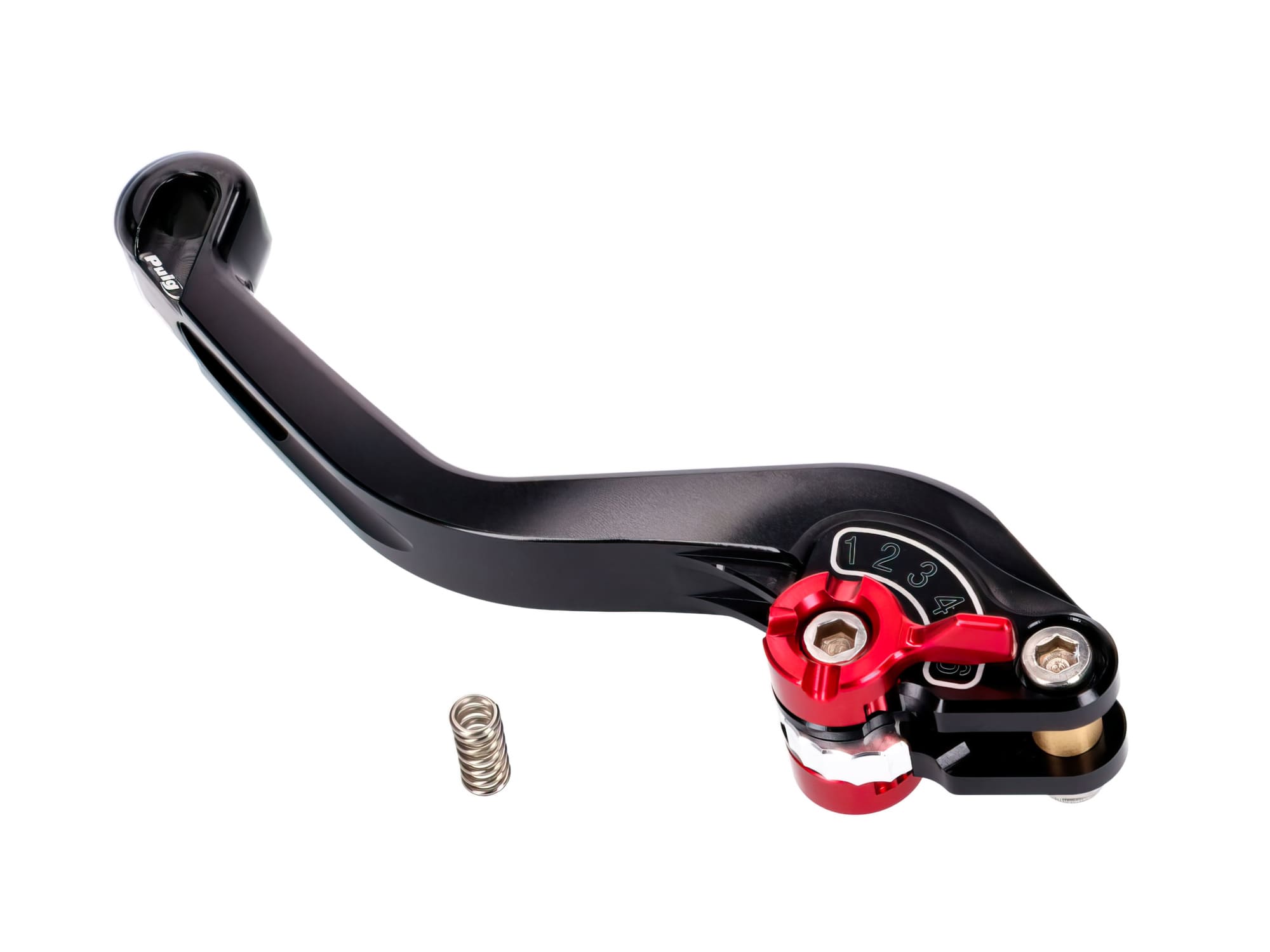 PUI280-NR Puig 2.0 Adjustable Short Rear Brake/Clutch Lever Black/Red