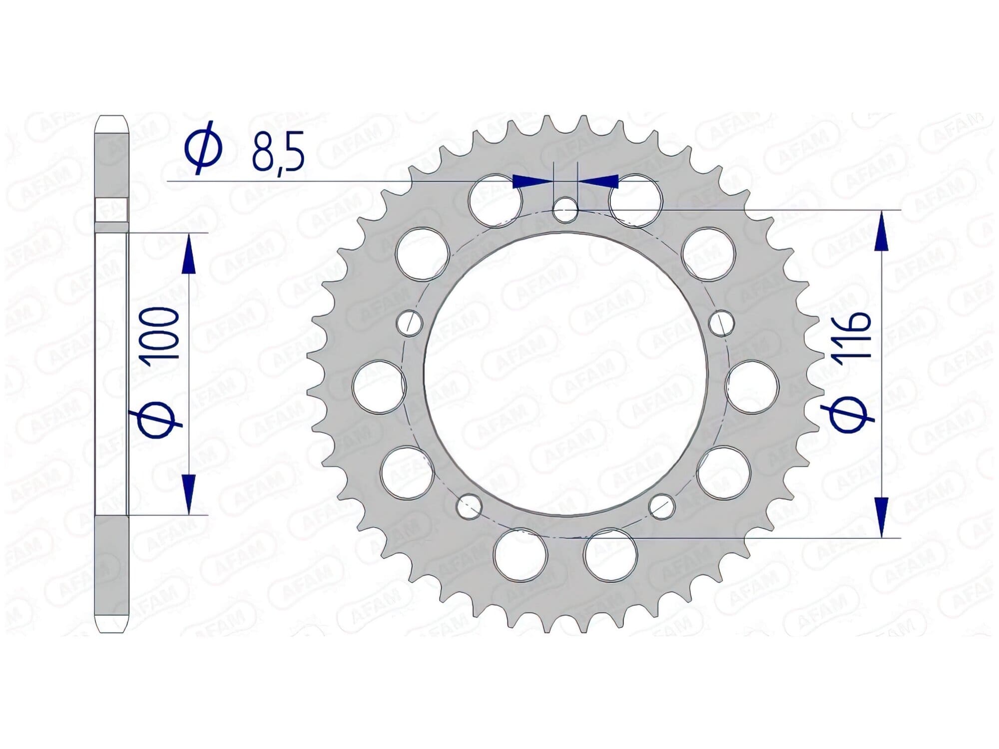 1074594001 Corona Afam alluminio Z44 KX 60