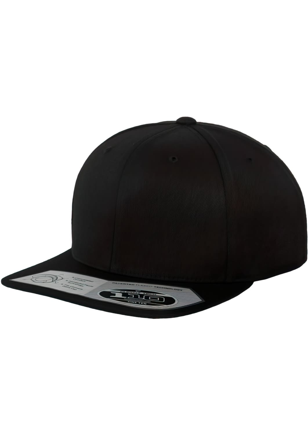 FF-110-00007-0050 Fitted 110 Flexfit black snapback cap