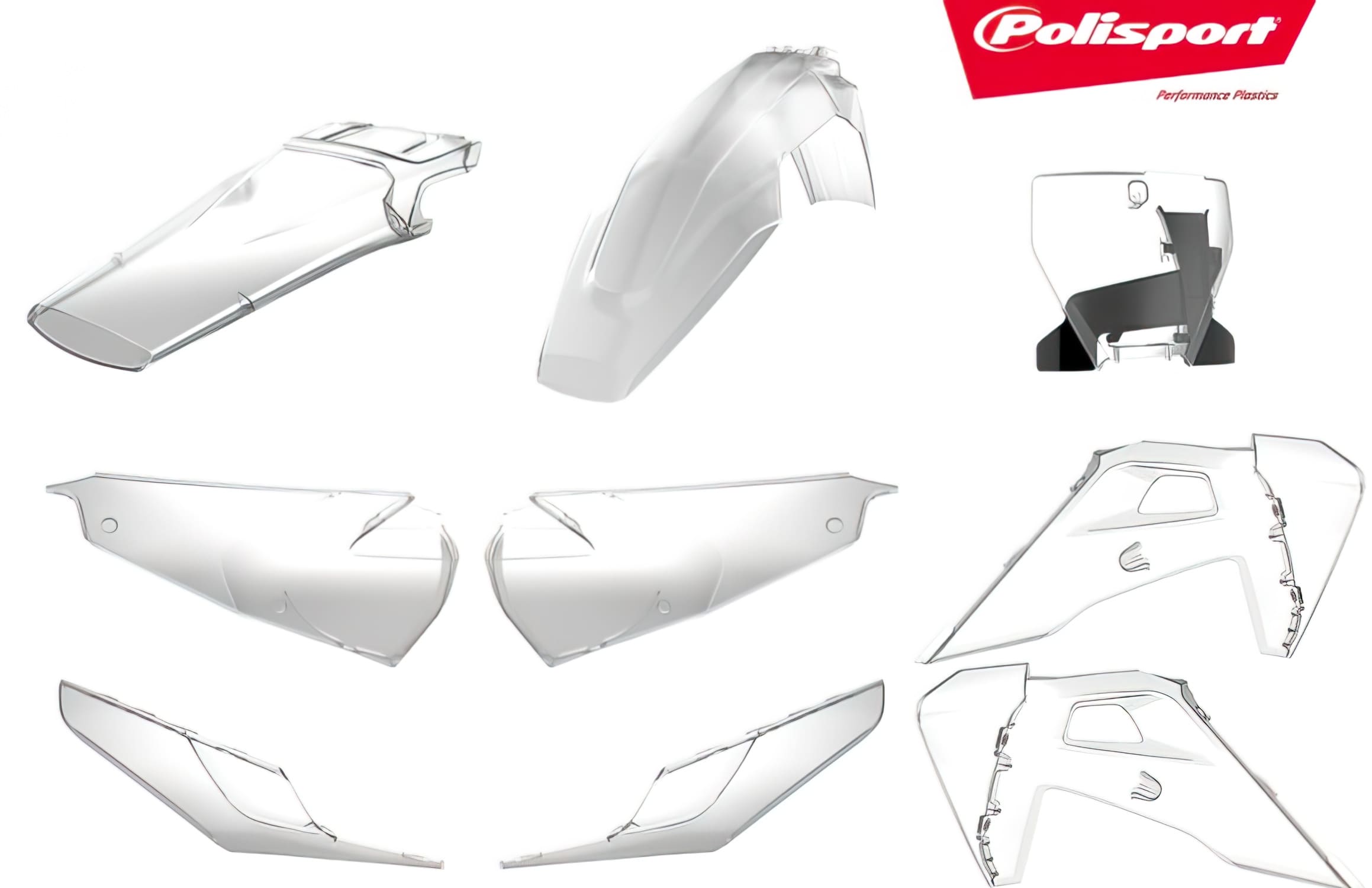 POL-90800 Husqvarna TC / FC transparent Polisport fairing kit