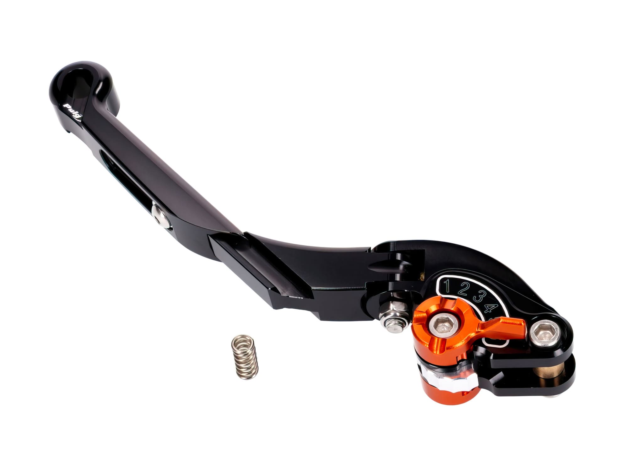 PUI29-NNT Puig 2.0 Adjustable Folding Extendable Rear Brake/Clutch Lever Black/Orange