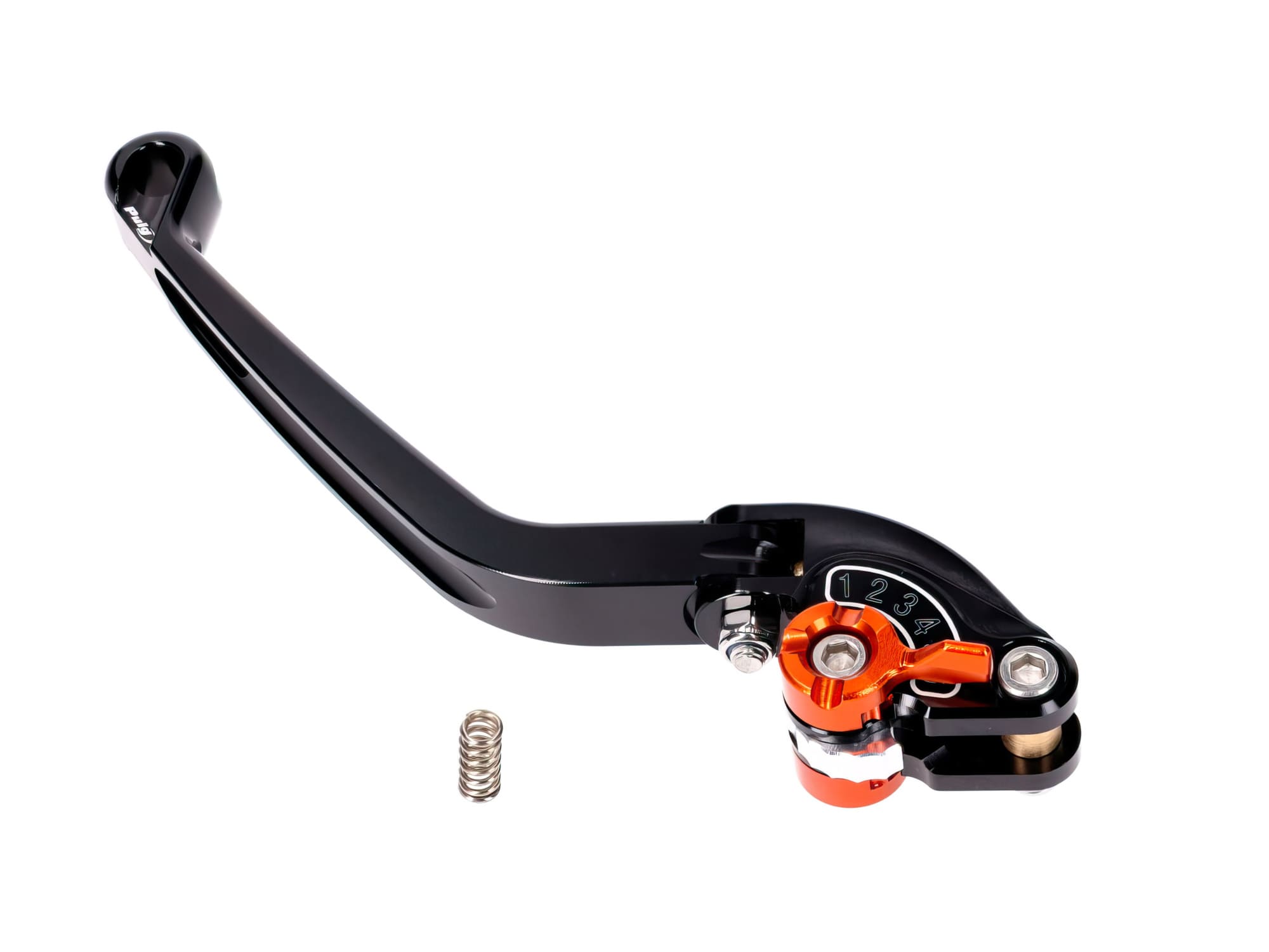 PUI260-NT Puig 2.0 Adjustable Folding Rear Brake/Clutch Lever Black/Orange