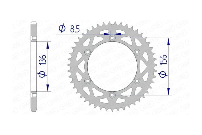 1074539003 Corona Afam alluminio Z52 GasGas / Husqvarna