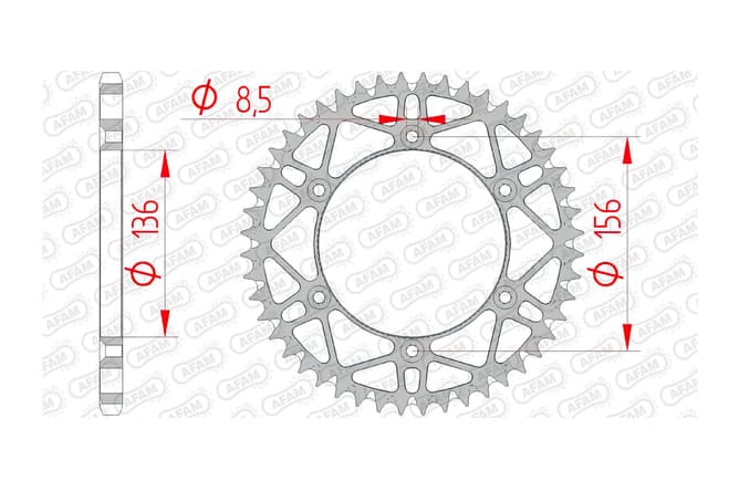 1074496002 Afam self-cleaning steel crown Z49 Beta / Sherco