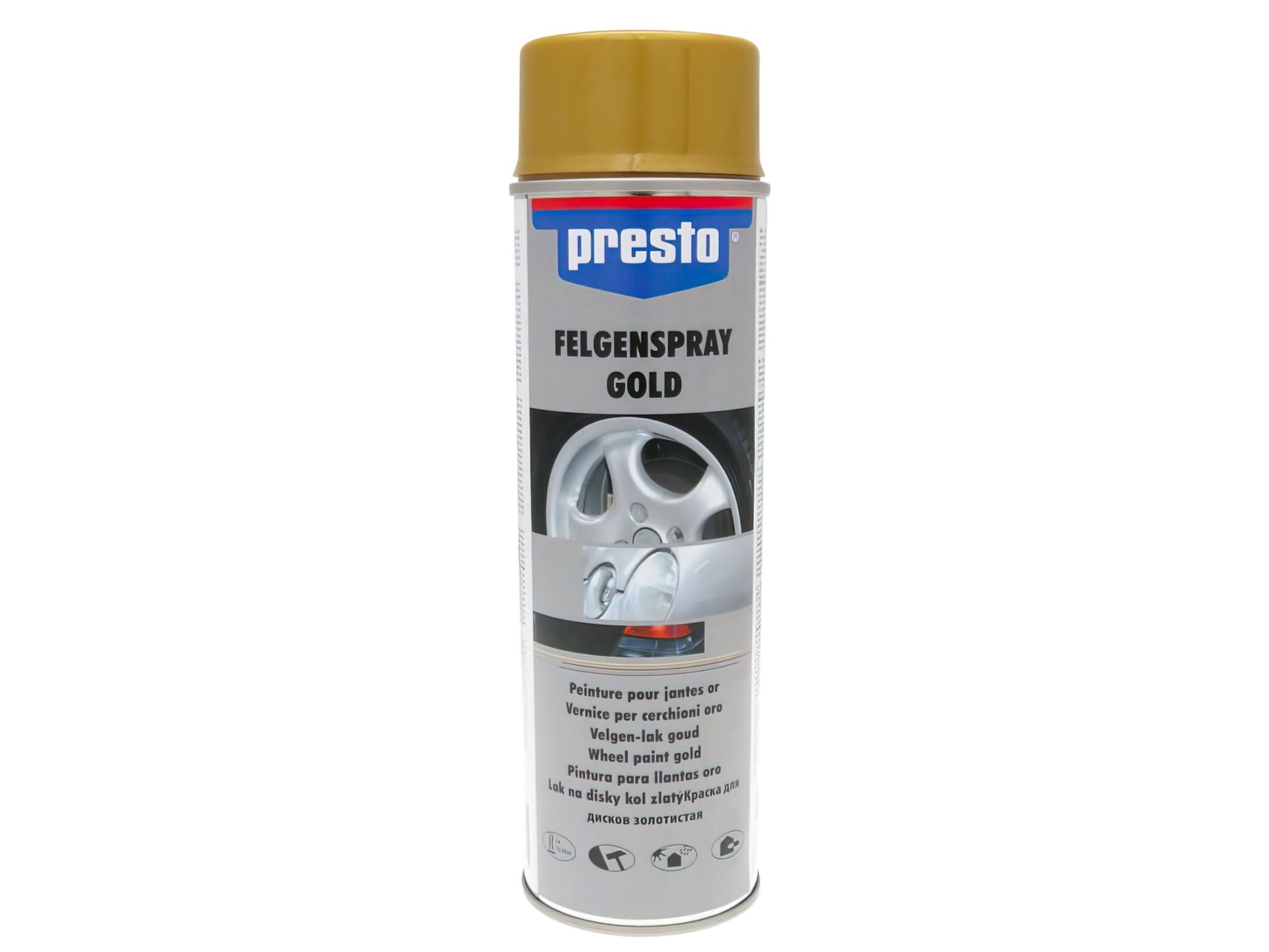 PTO33626 Vernice spray per ruote Presto oro 500ml