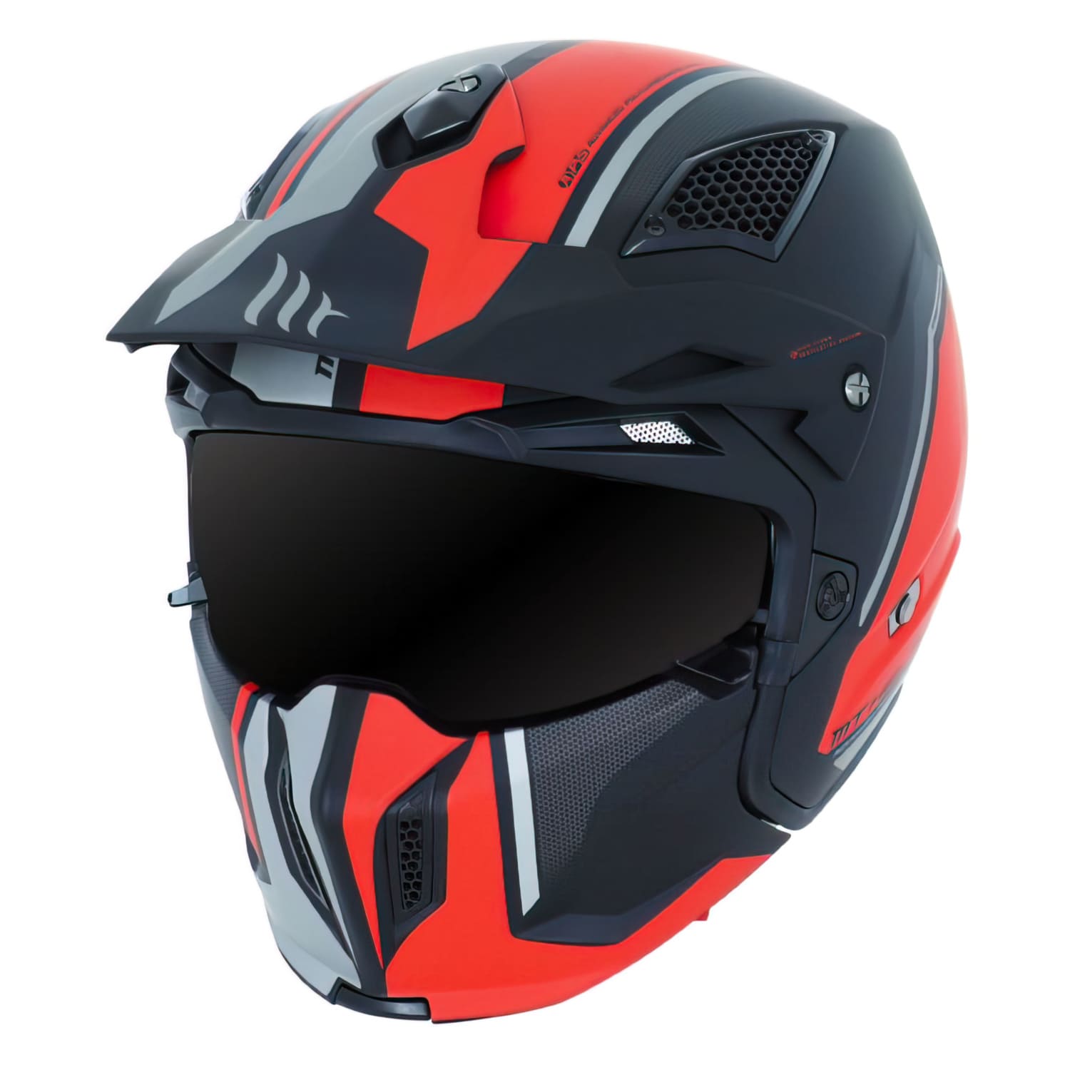 SF-163116 MT Streetfighter SV Twin Trial Helmet Black / Red Matt XXL