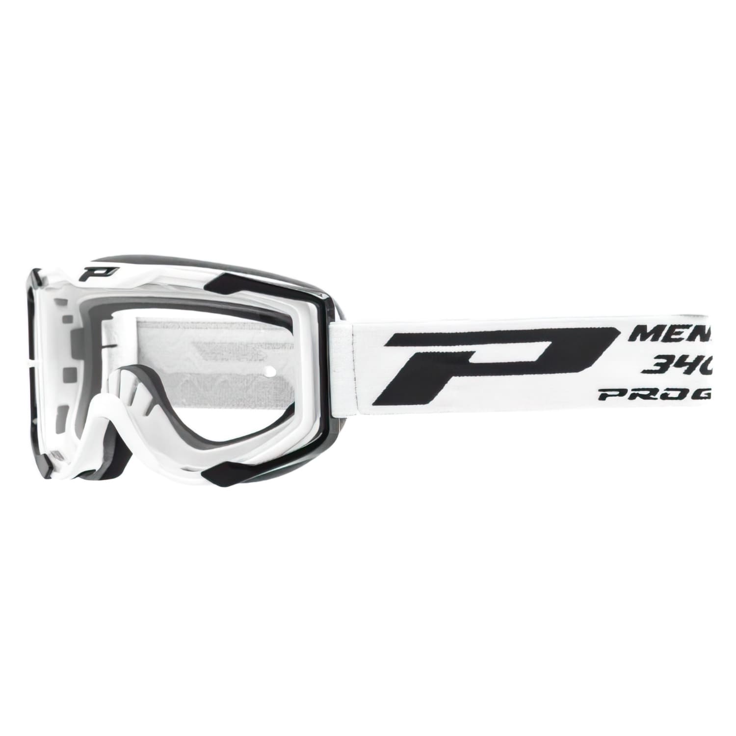 PG3400-148519 Maschera cross ProGrip 3400 bianco trasparente