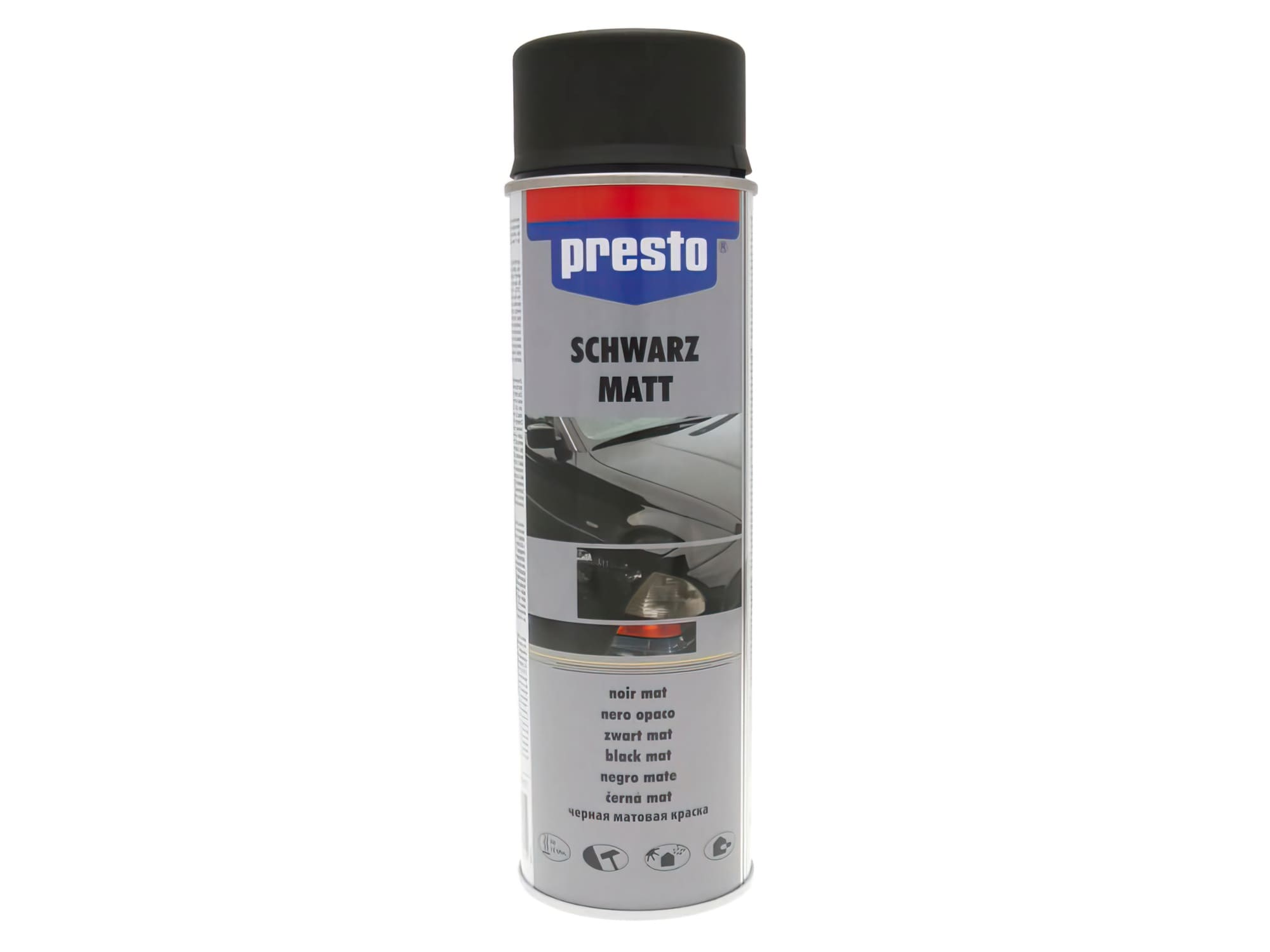 PTO33623 Rallye Spray Paint Presto Matt Black 500ml