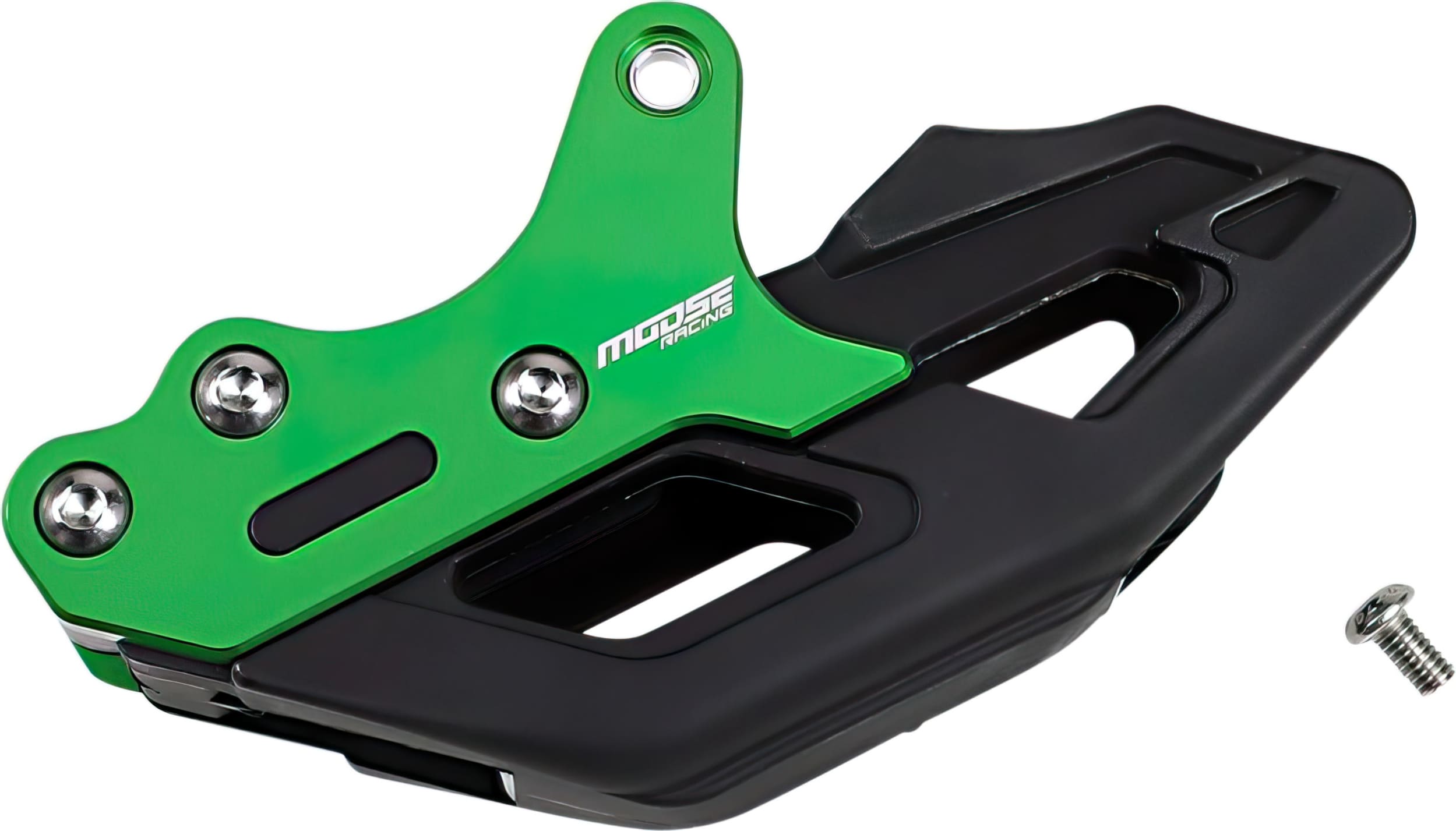 MR12311057 Guida Catena completo Moose Racing KXF 450 alluminio / lucidato uretano verde