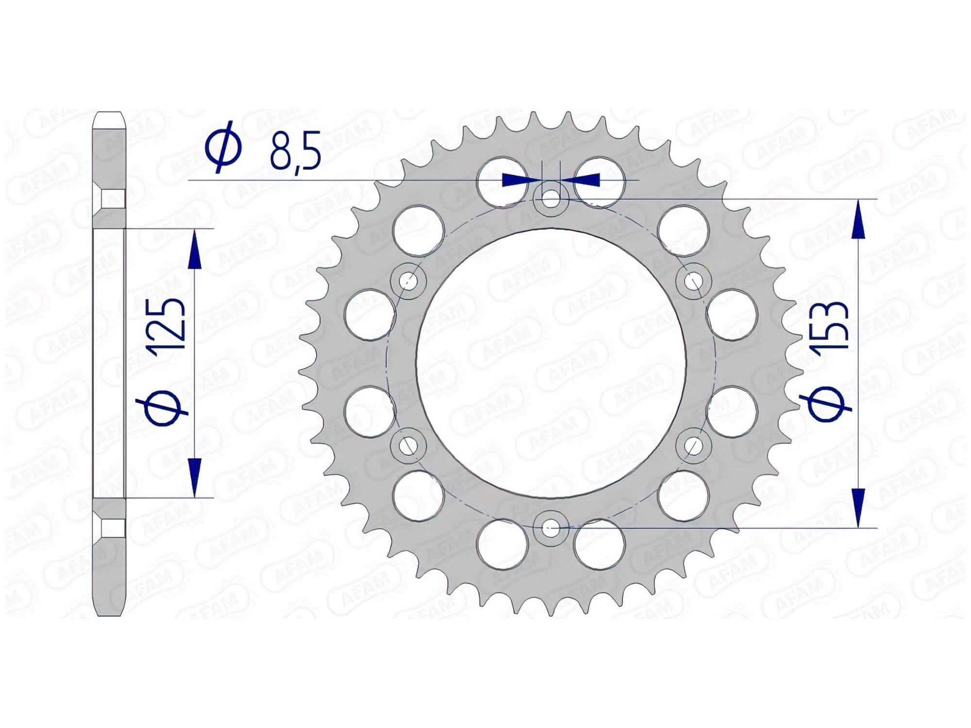 1074390009 Afam Self-Cleaning Aluminum Crown Z45 Honda CR / CRF / XR