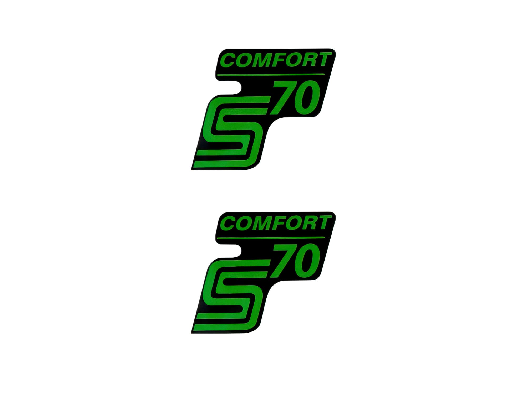 MOF-42006 Sticker S70 Comfort black - green 2 pcs. Simson S70