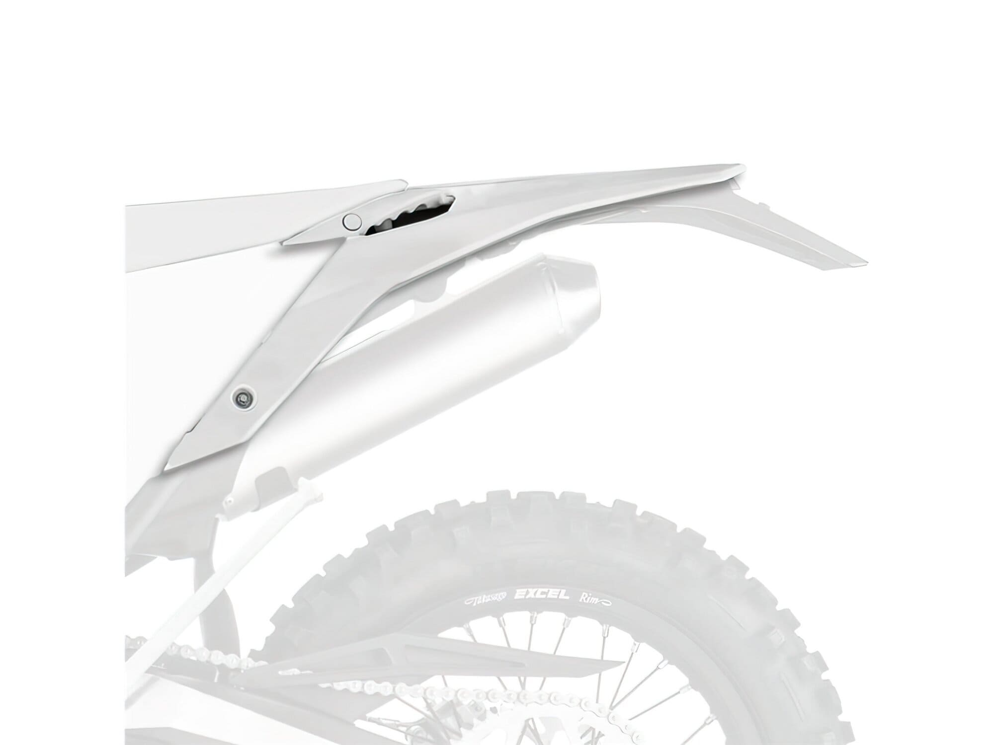 POL-8466800002 Polisport Rear Fender + Side Fairings White Beta RR