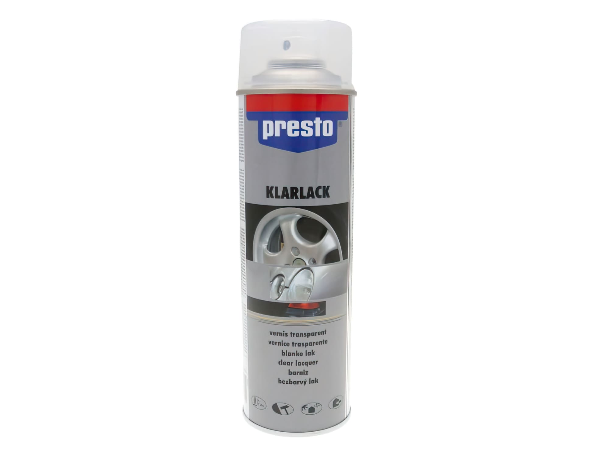 PTO33627 Vernice trasparente lucido Presto per vernice ruote 500ml