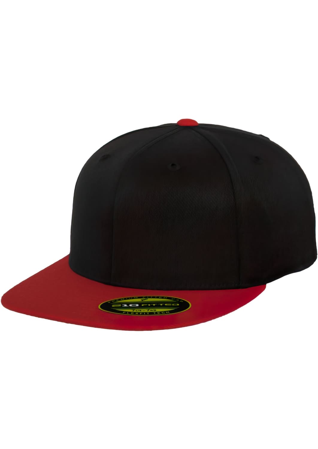 FF-6210T-00044-0067 Premium Fitted 210 Flexfit 2-Tone Snapback Cap Black/Red L/XL