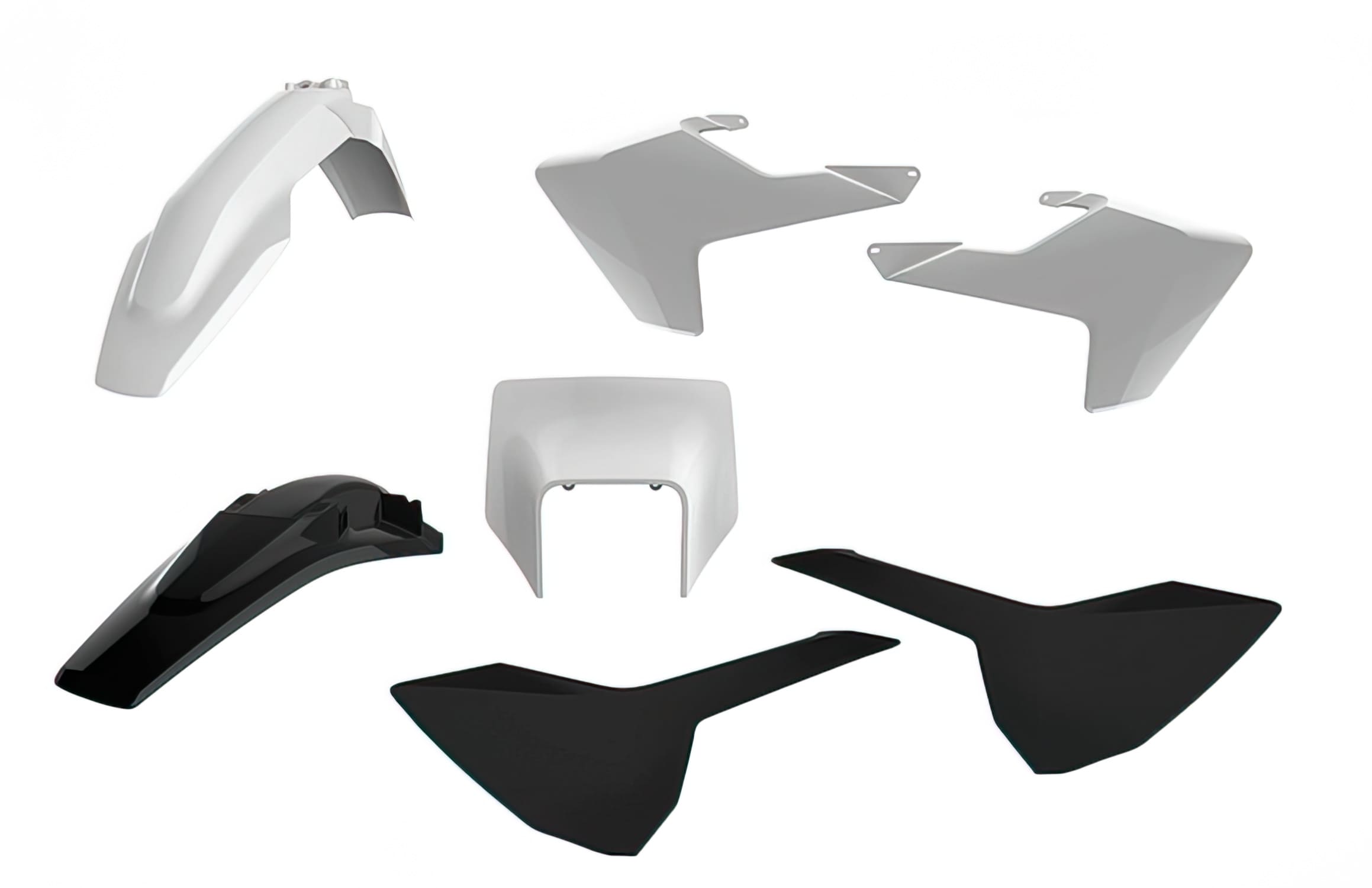 POL-90896 Polisport Enduro Fairing Kit White / Black Husqvarna FE / TE