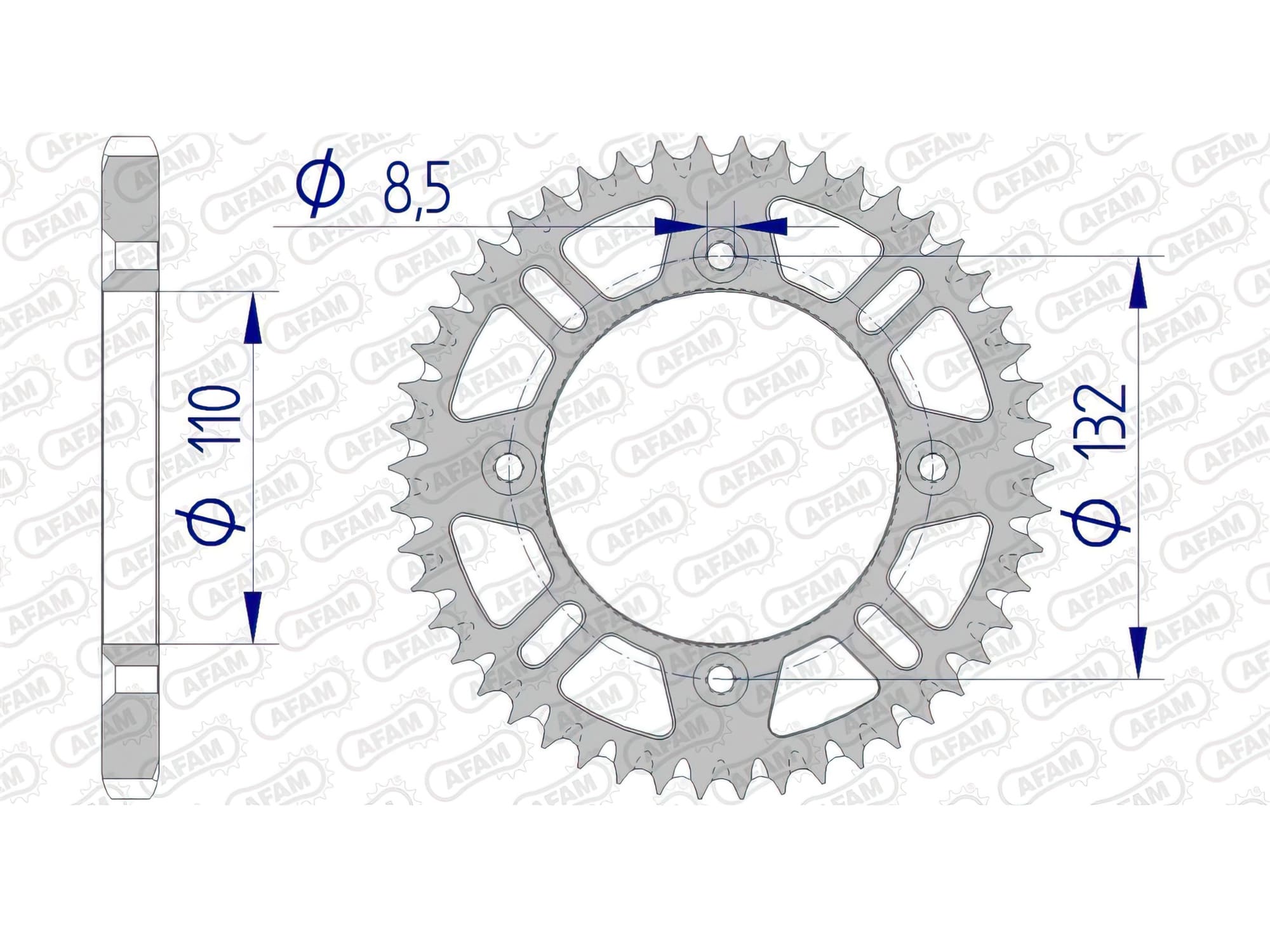 1074726001 Afam 428 self-cleaning aluminum crown Z46 SX / TC 85