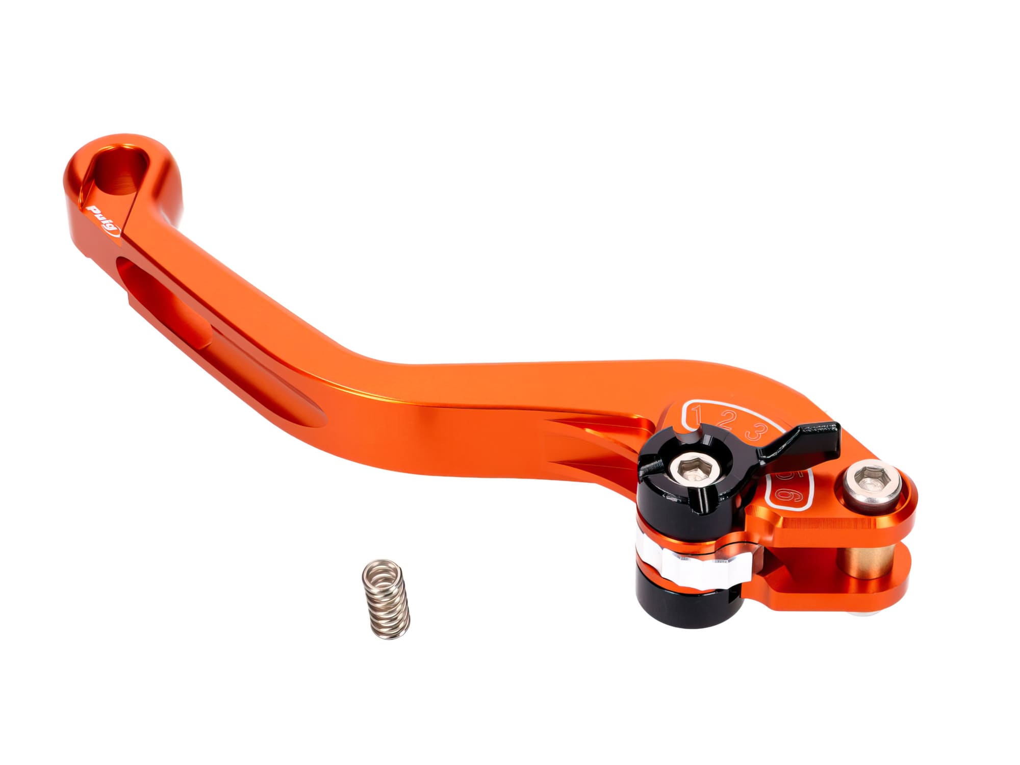 PUI280-TN Puig 2.0 Adjustable Short Rear Brake/Clutch Lever Orange/Black