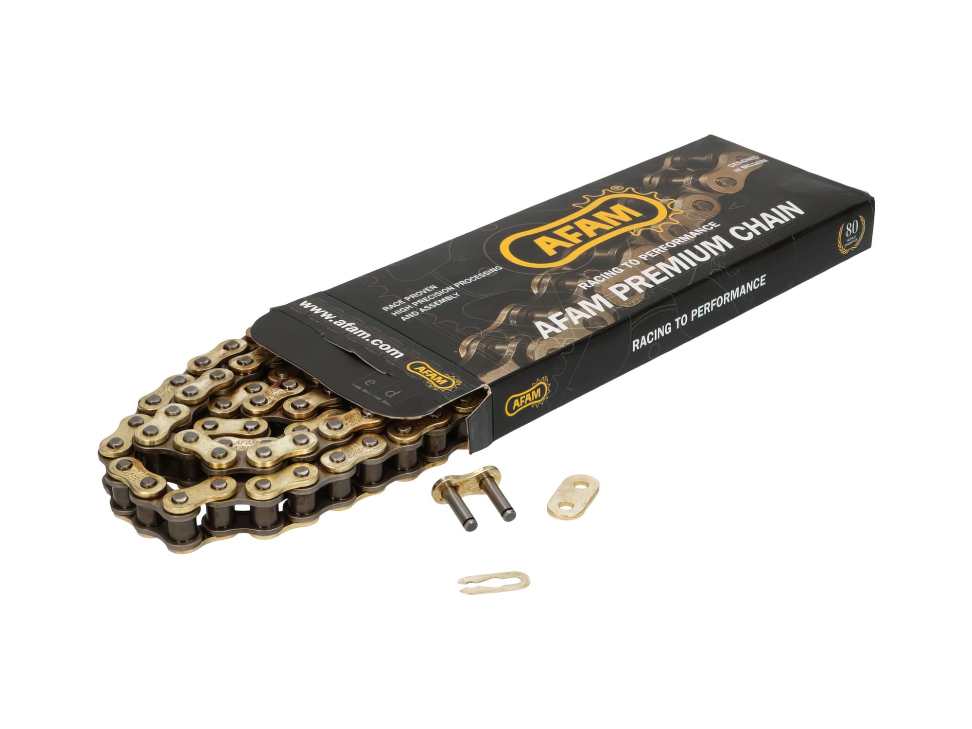 AFAM428R1-G-142 AFAM chain reinforced gold 428 R1-G 142 links