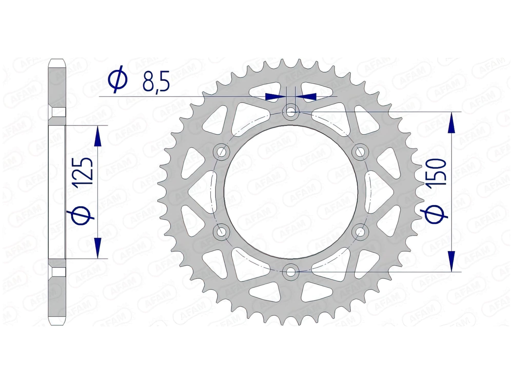 1074736005 Crown Afam aluminum Z51 KTM / Husqvarna