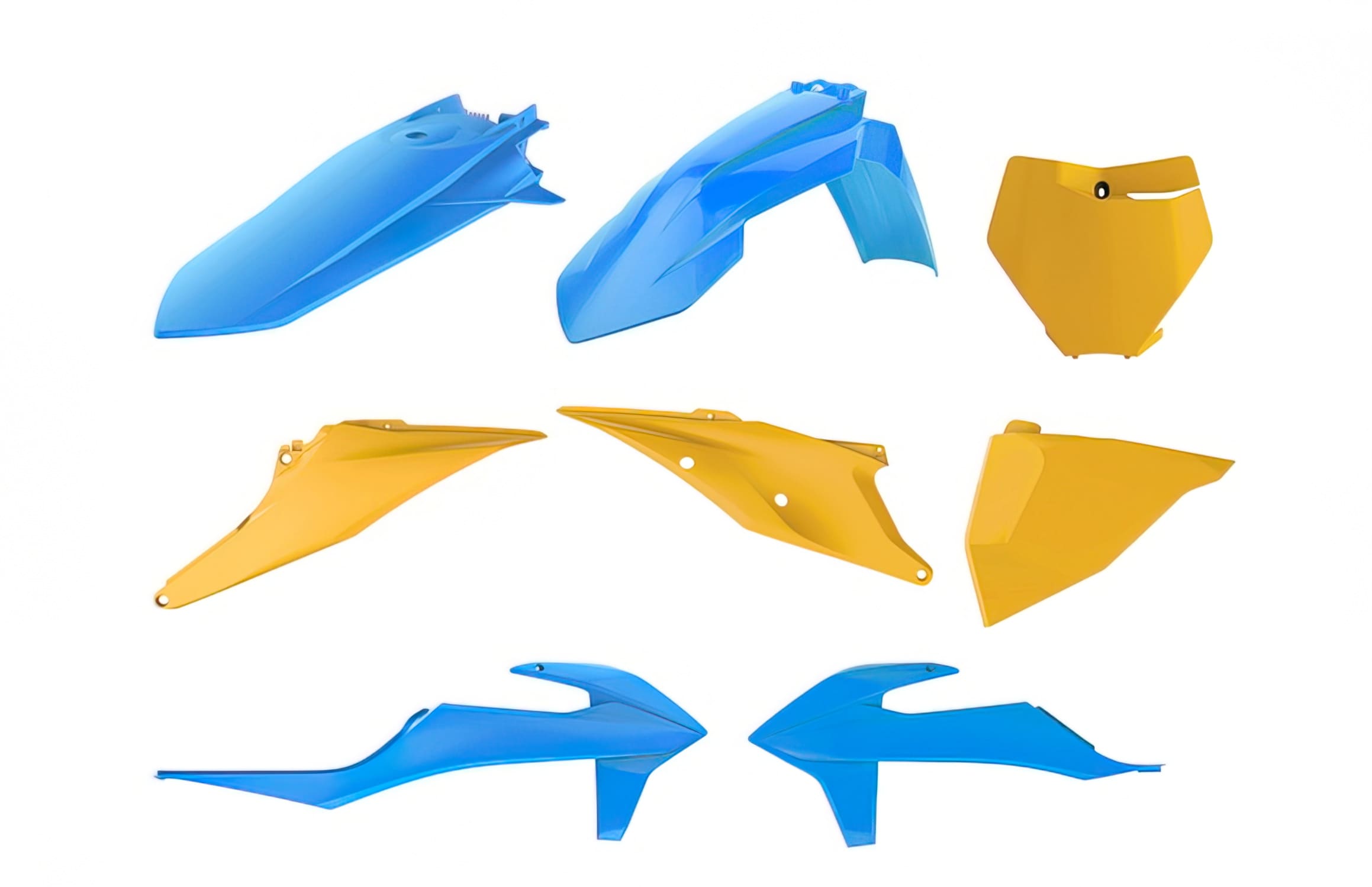 POL-90871 Polisport Vintage Edition Fairing Kit blue / yellow KTM SX / SX-F