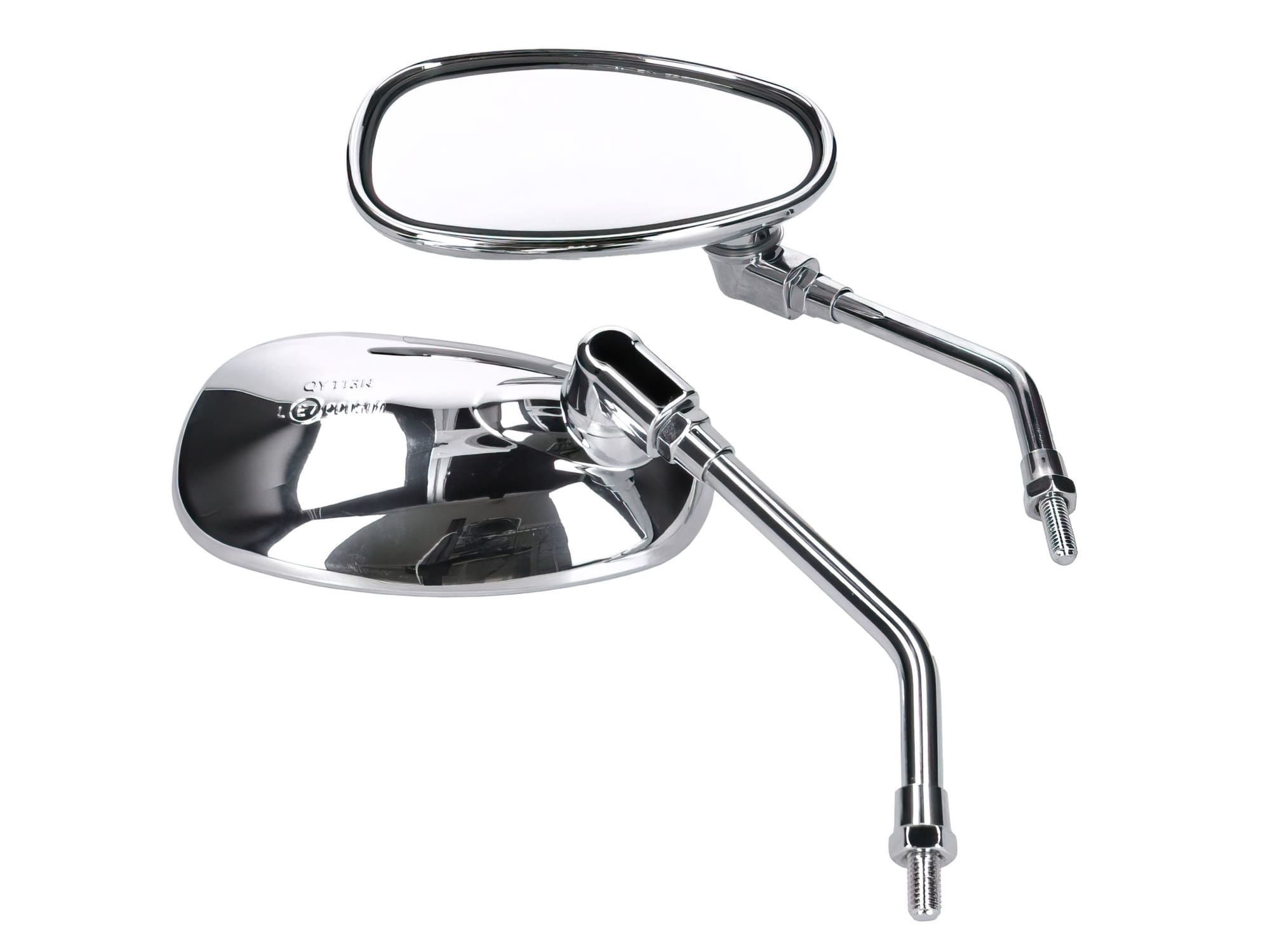 IP40392 Chrome oval mirrors M8 right thread (x2)