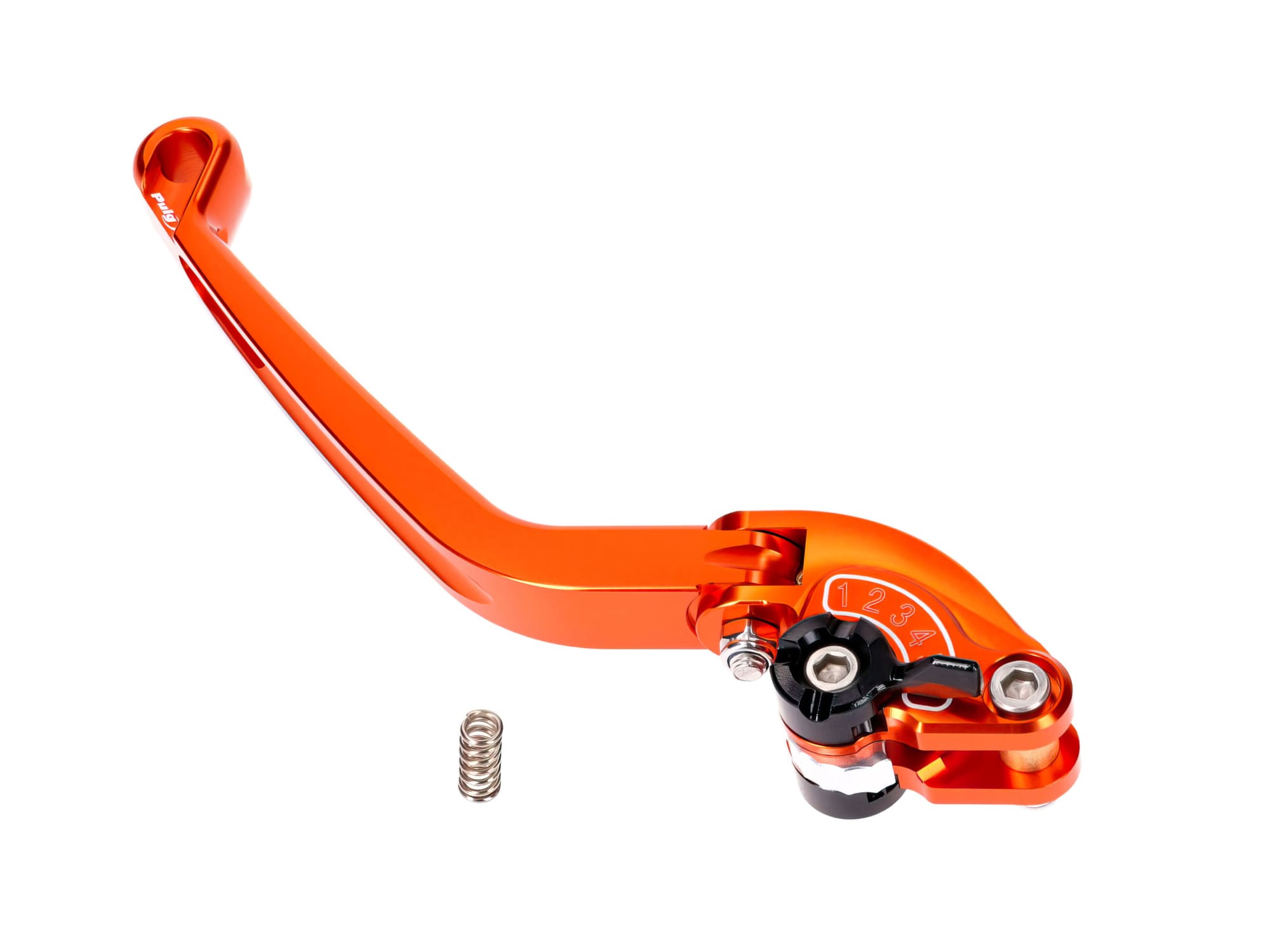 PUI260-TN Puig 2.0 Adjustable Folding Rear Brake/Clutch Lever Orange/Black