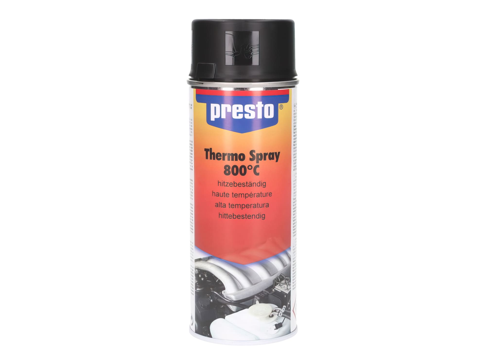 PTO33620 Vernice resistente al calore Presto nero opaco 800°C 400ml