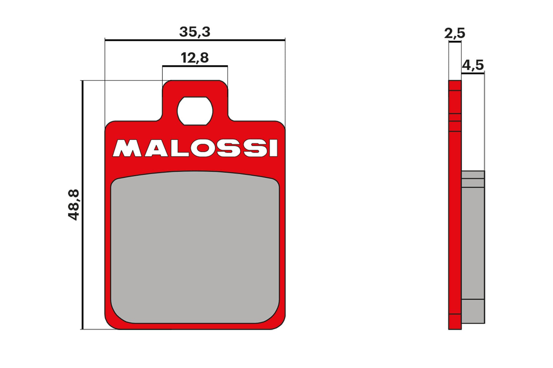 M6215006BR Brake pads Malossi MHR Piaggio Zip / Vespa / MP3