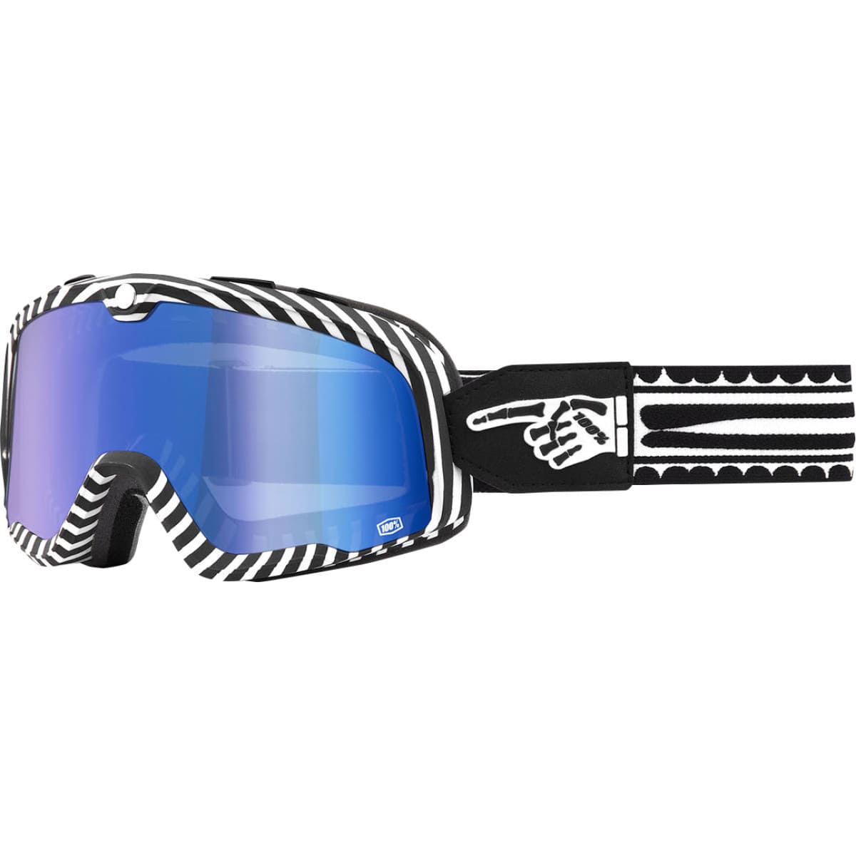 HDP26013067 Maschera cross 100% Barstow Death SPRAY specchio blu