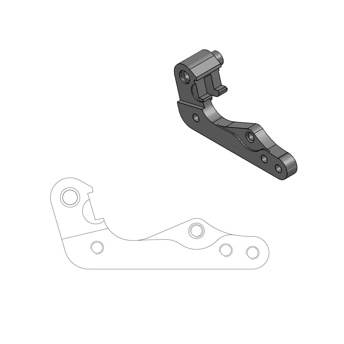 MMAST-17020134 Supporto pinza freno Moto Master 270mm KTM EXC fino 2009