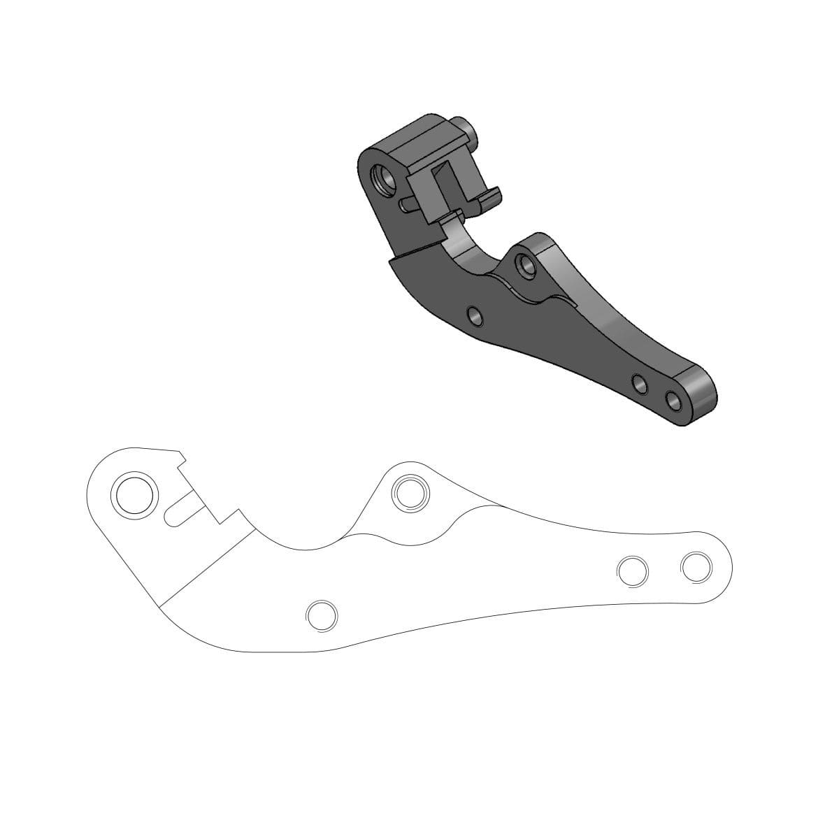 MMAST-17020143 Brake Caliper Bracket Moto Master Supermotard Street KTM / Husqvarna