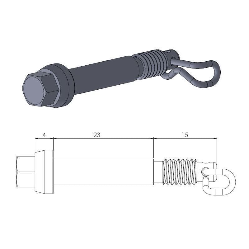 MMAST-17020395 Perno pastiglie freno Moto Master anteriore TC / SX 65