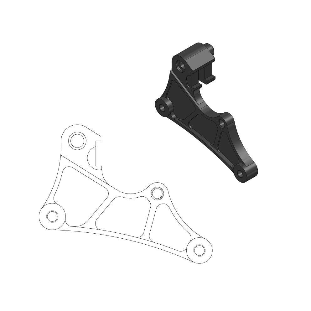 MMAST-17040418 Supporto pinza freno Moto Master Supermoto Street 320mm KXF dopo 2006