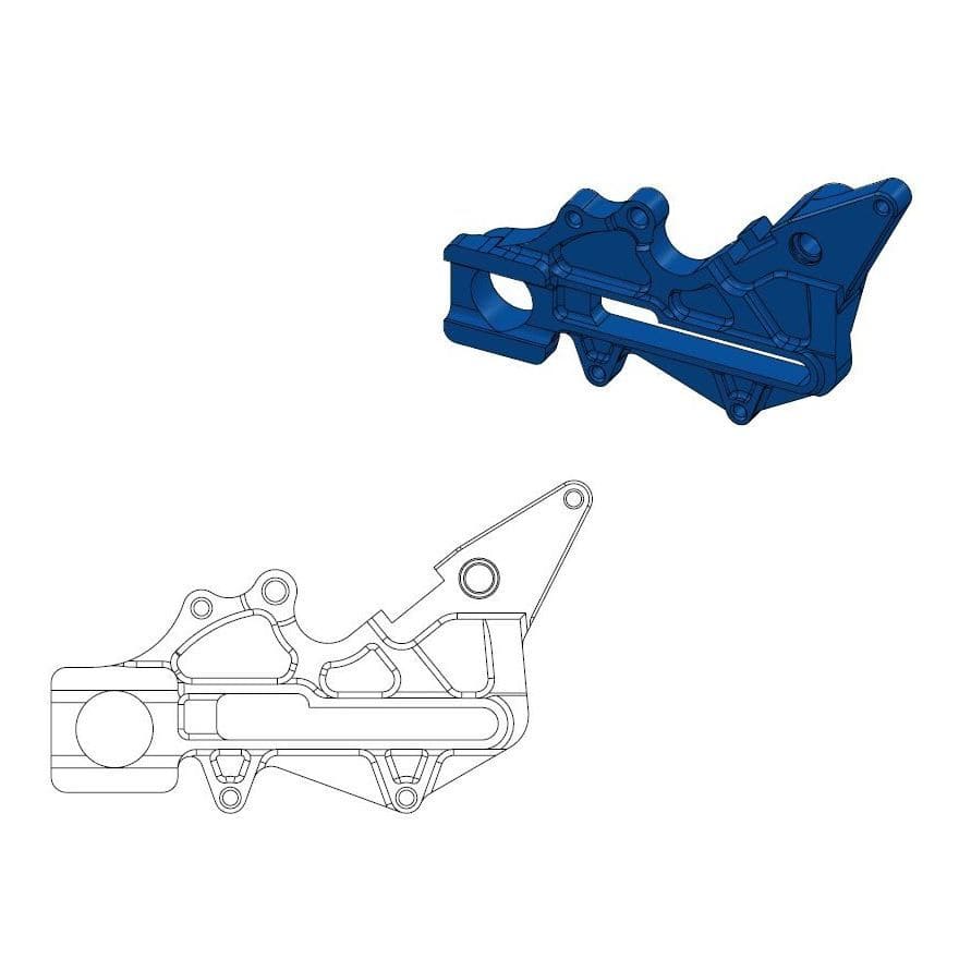 MMAST-17040439 Supporto pinza freno Moto Master 220mm blu KTM / Husqvarna