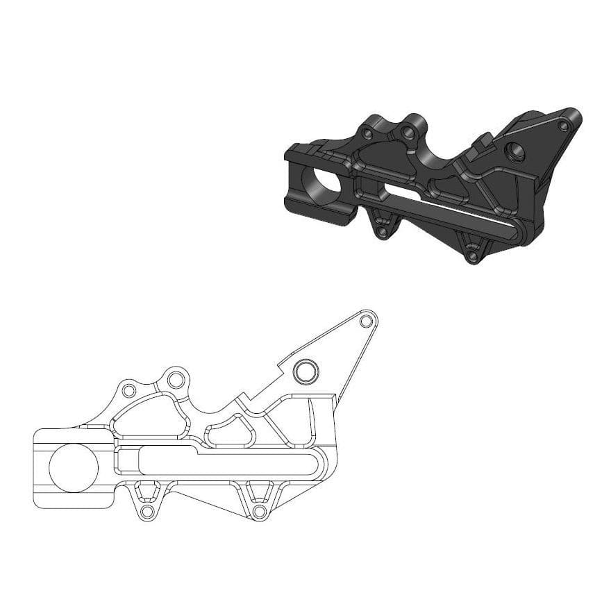 MMAST-17040441 Supporto pinza freno Moto Master 220mm nero KTM / Husqvarna