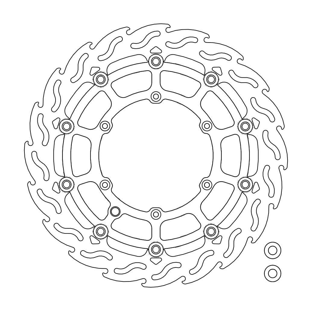 MMAST-17102531 Disco freno flottante Moto Master Flame Supermoto Racing 320mm SMR 450