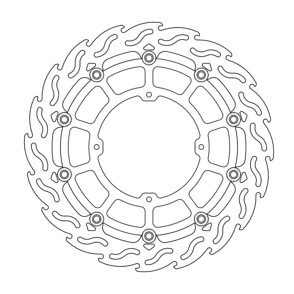 MMAST-17102537 Disco freno flottante Moto Master Flame Supermoto Racing 320mm XR 400