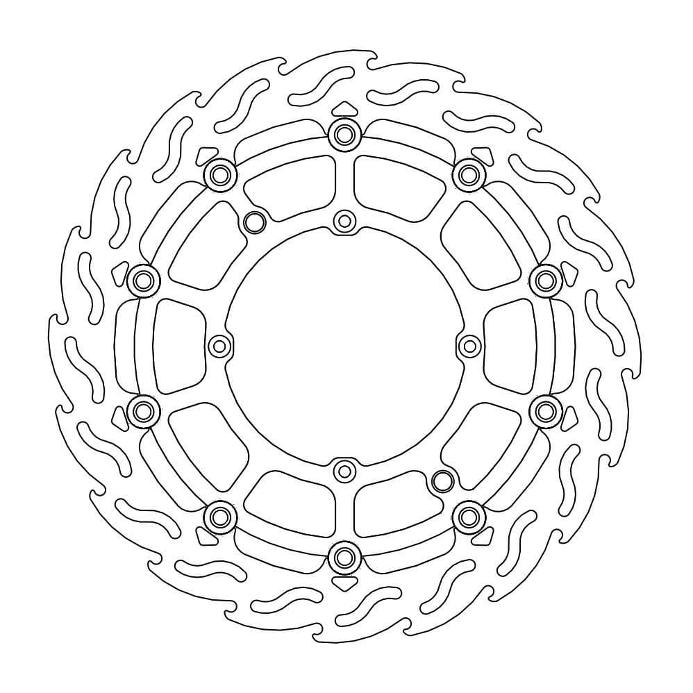 MMAST-17102538 Disco freno flottante Moto Master Flame Supermoto Racing 320mm Husqvarna CR / WR / TC/ TE