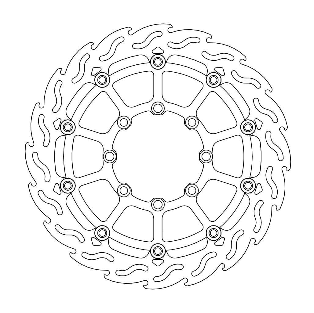 MMAST-17102539 Disco freno flottante Moto Master Flame Supermoto Racing KX / KXF fino 2005