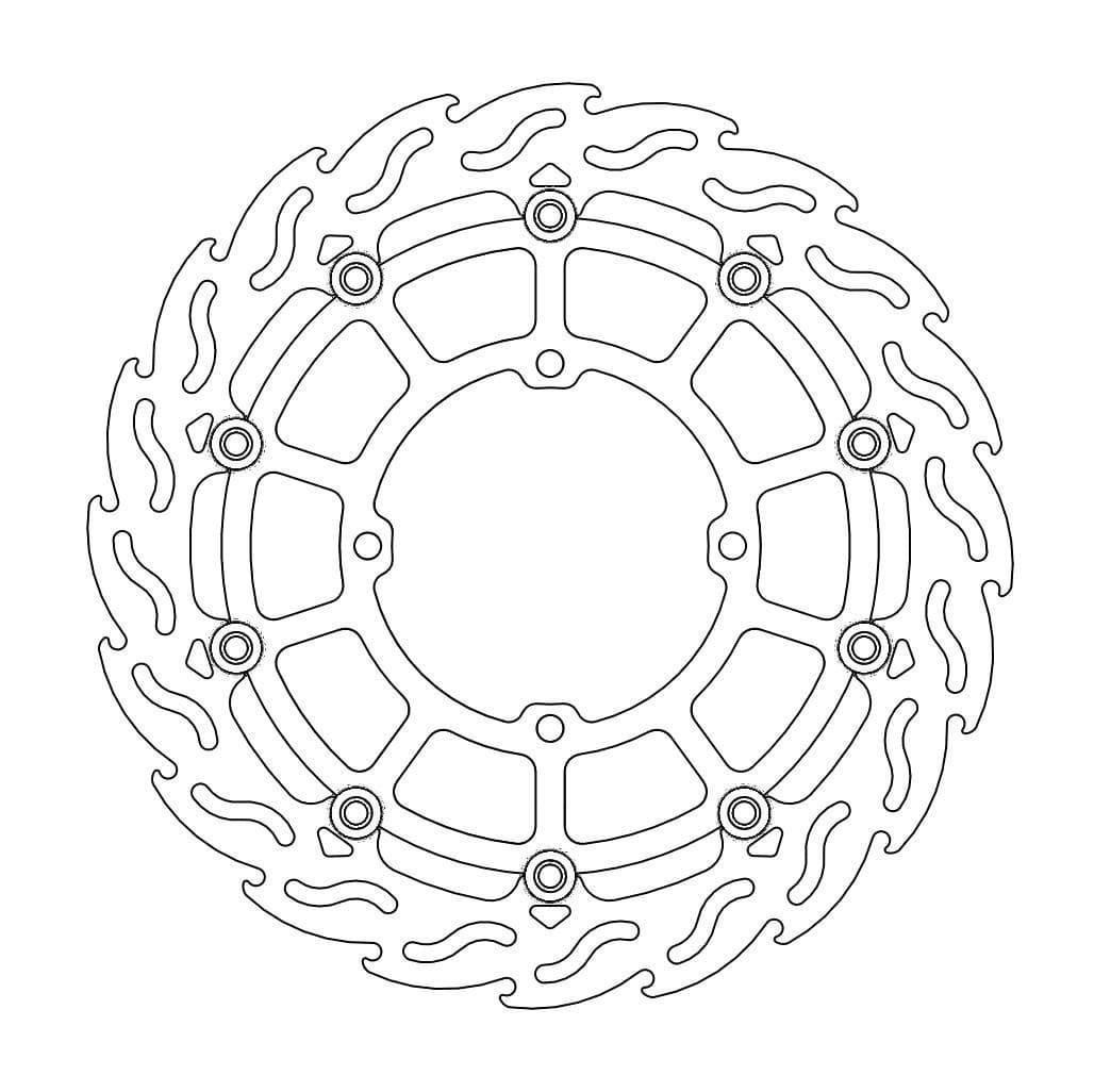 MMAST-17102540 Disco freno flottante Moto Master Flame Supermoto Racing 320mm KLX / KXF 450