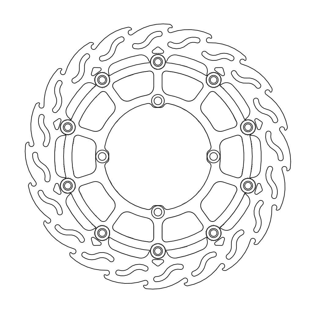 MMAST-17102541 Disco freno flottante Moto Master Flame Supermoto Racing 320mm RM-Z / RMX