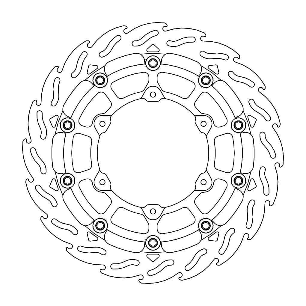 MMAST-17103265 Disco freno flottante Moto Master Flame 320mm Husqvarna 701 (épaisseur 5,5mm)