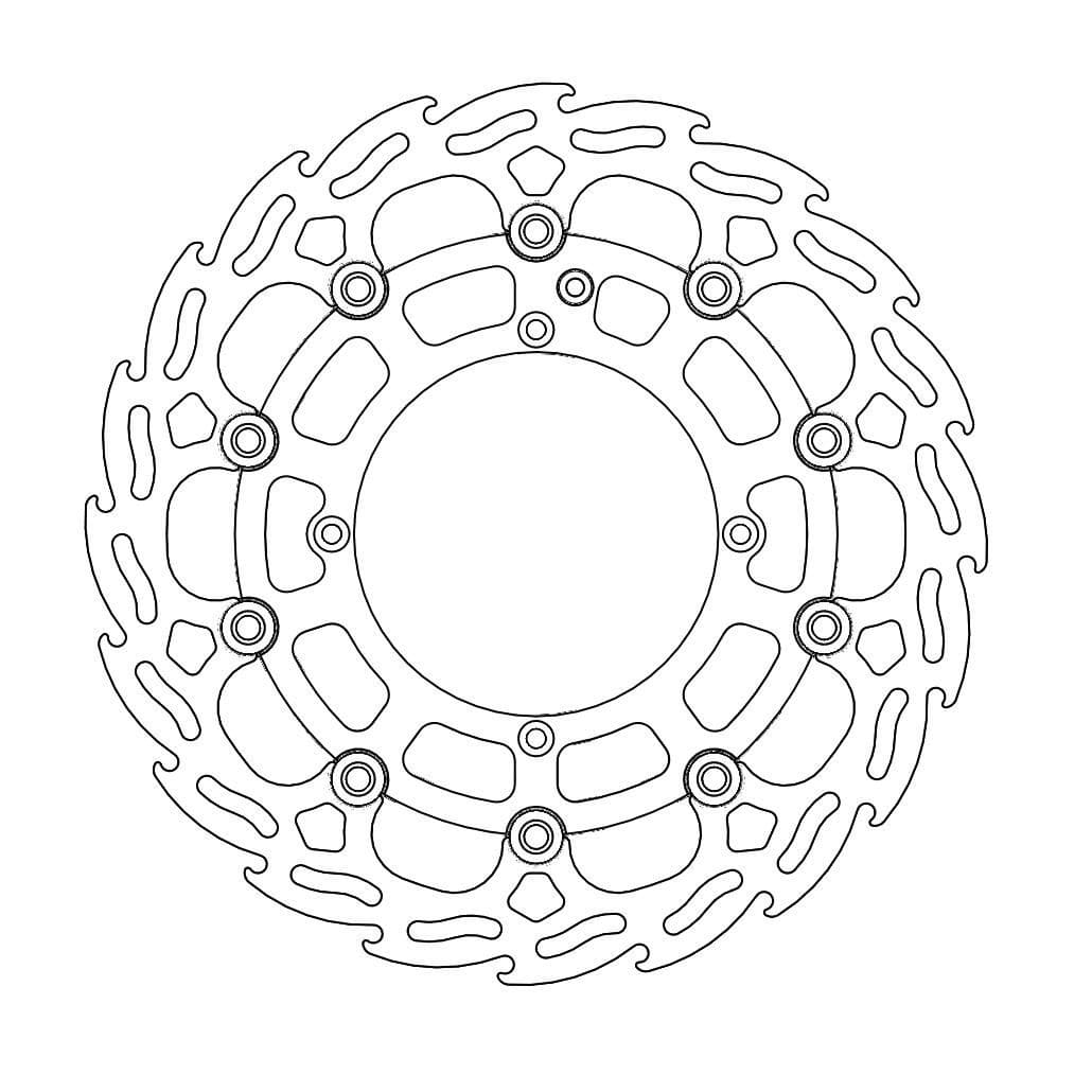 MMAST-17111003 Disco freno flottante Moto Master Flame Husqvarna CR / WR 298mm