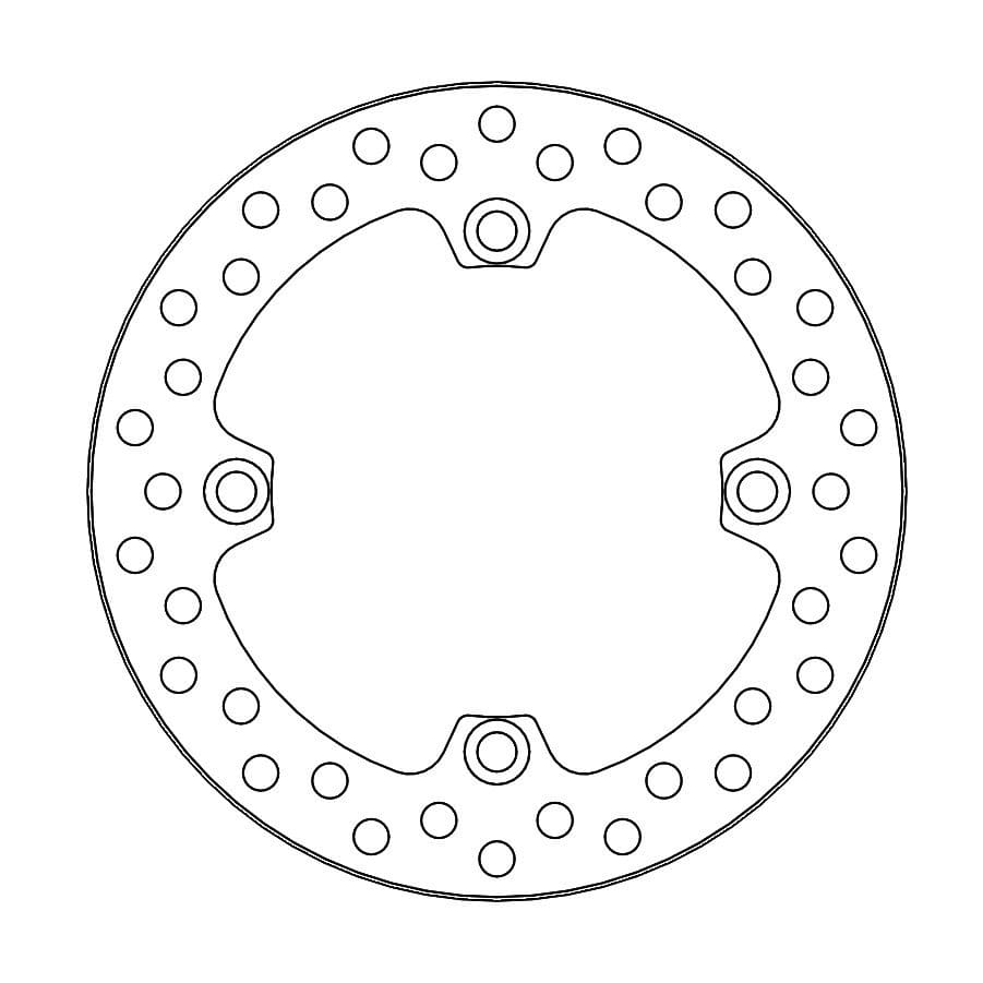 MMAST-17111673 Brake disc Moto Master Vintage rear CR 125 / 250 / 500 from 1989 - 2001